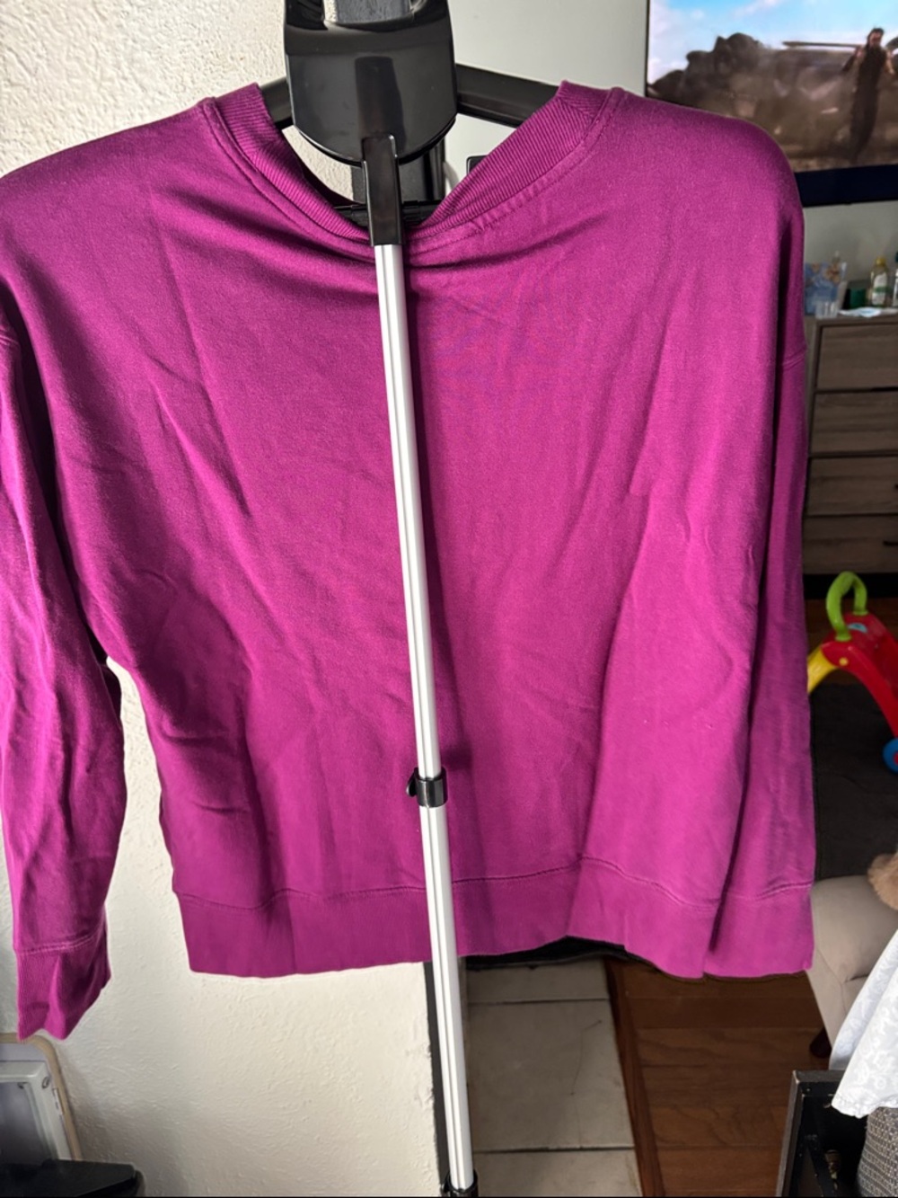 Athleta Magenta Henley Sweatshirt - Picture 4 of 5